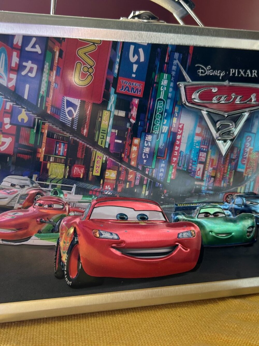 Disney Pixar Cars  2  Lunch Box   with box    6 x 8 inches